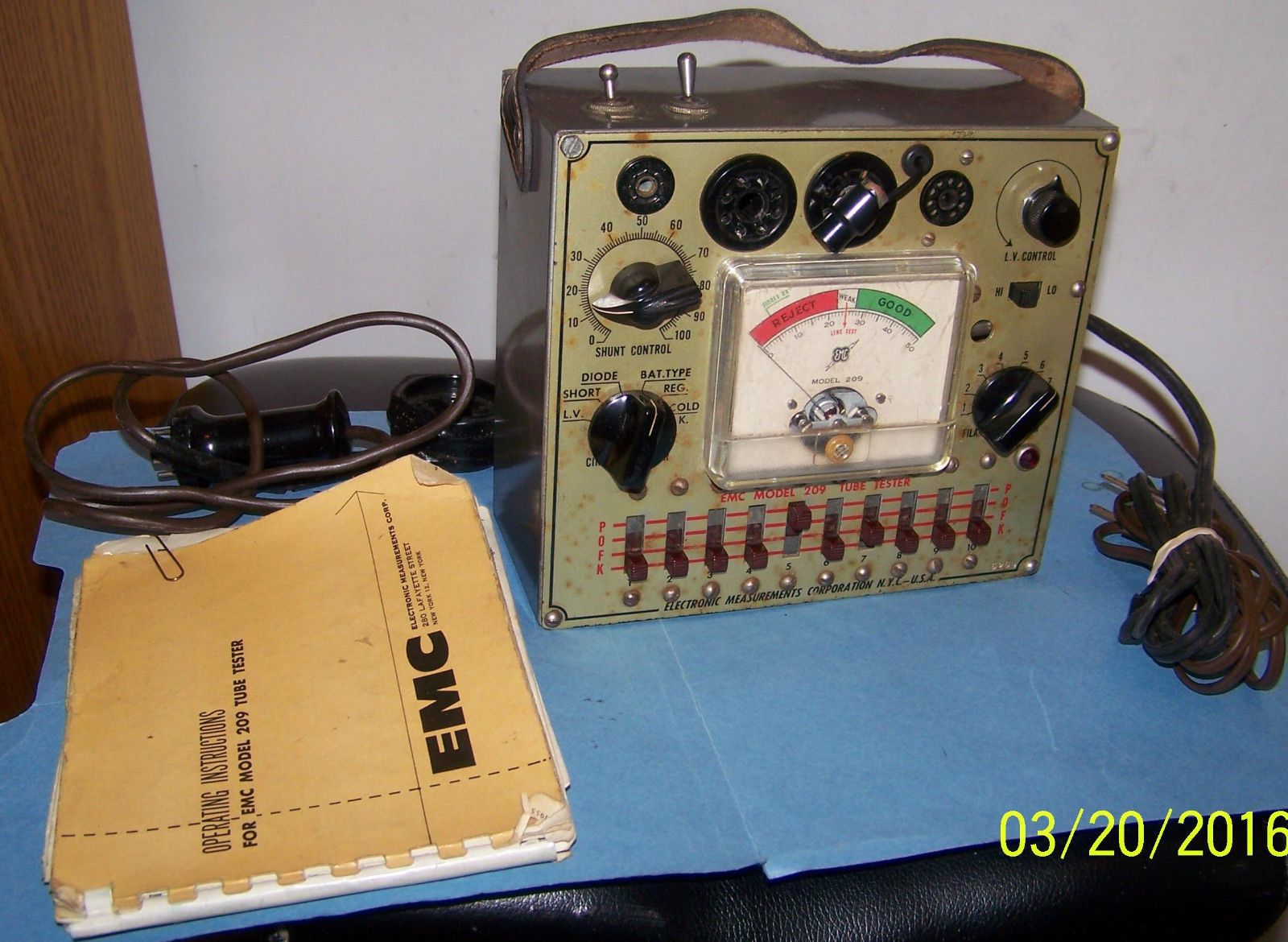 Emc 209 tube tester