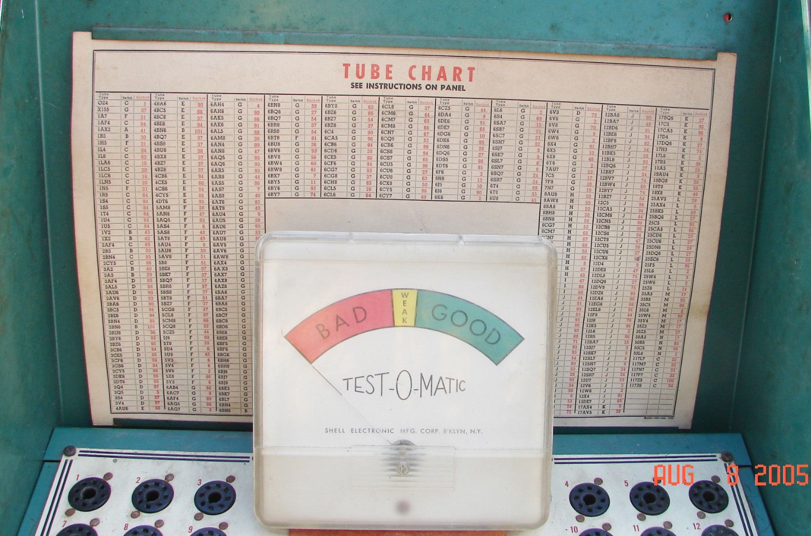 Shell S-10 tube tester