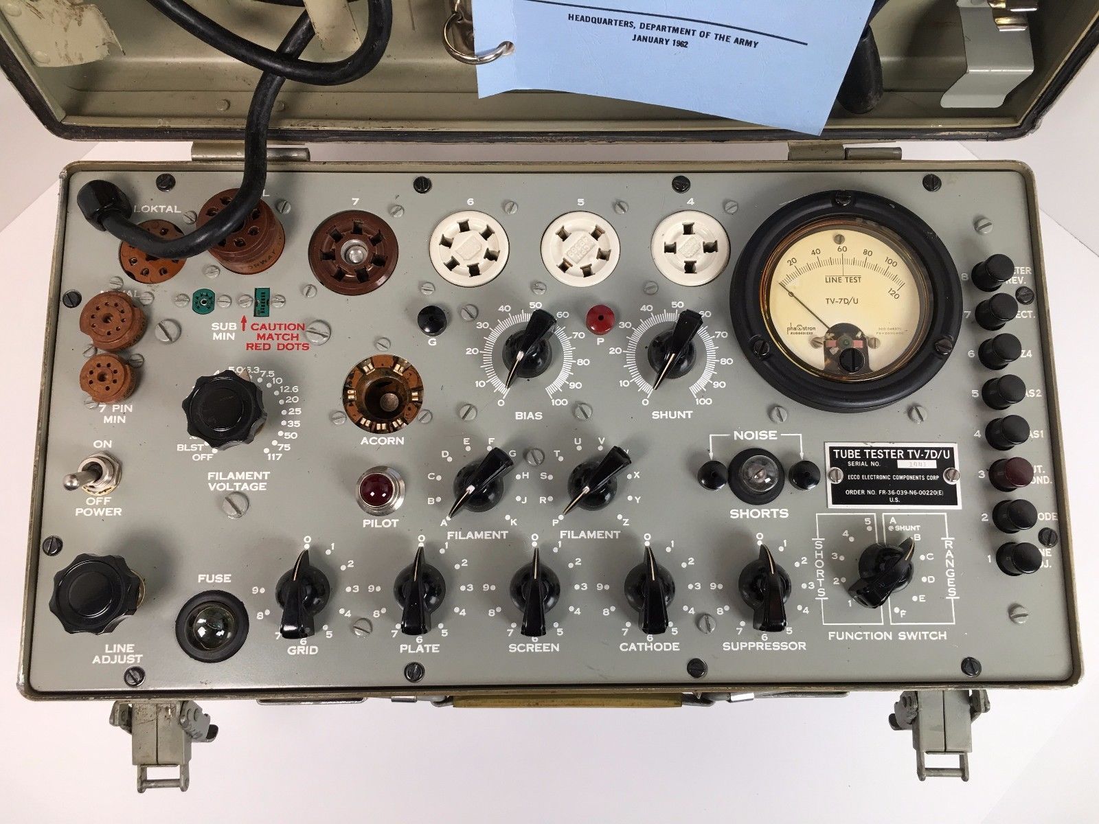Hickok TV-7D/U tube tester