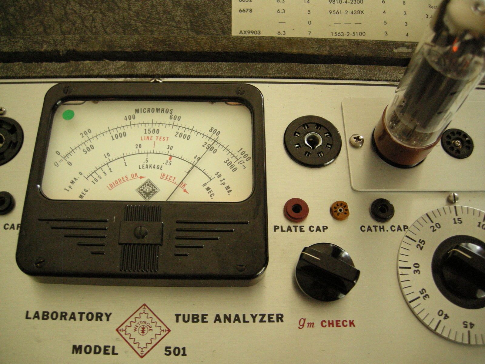 Westmore 501 tube tester