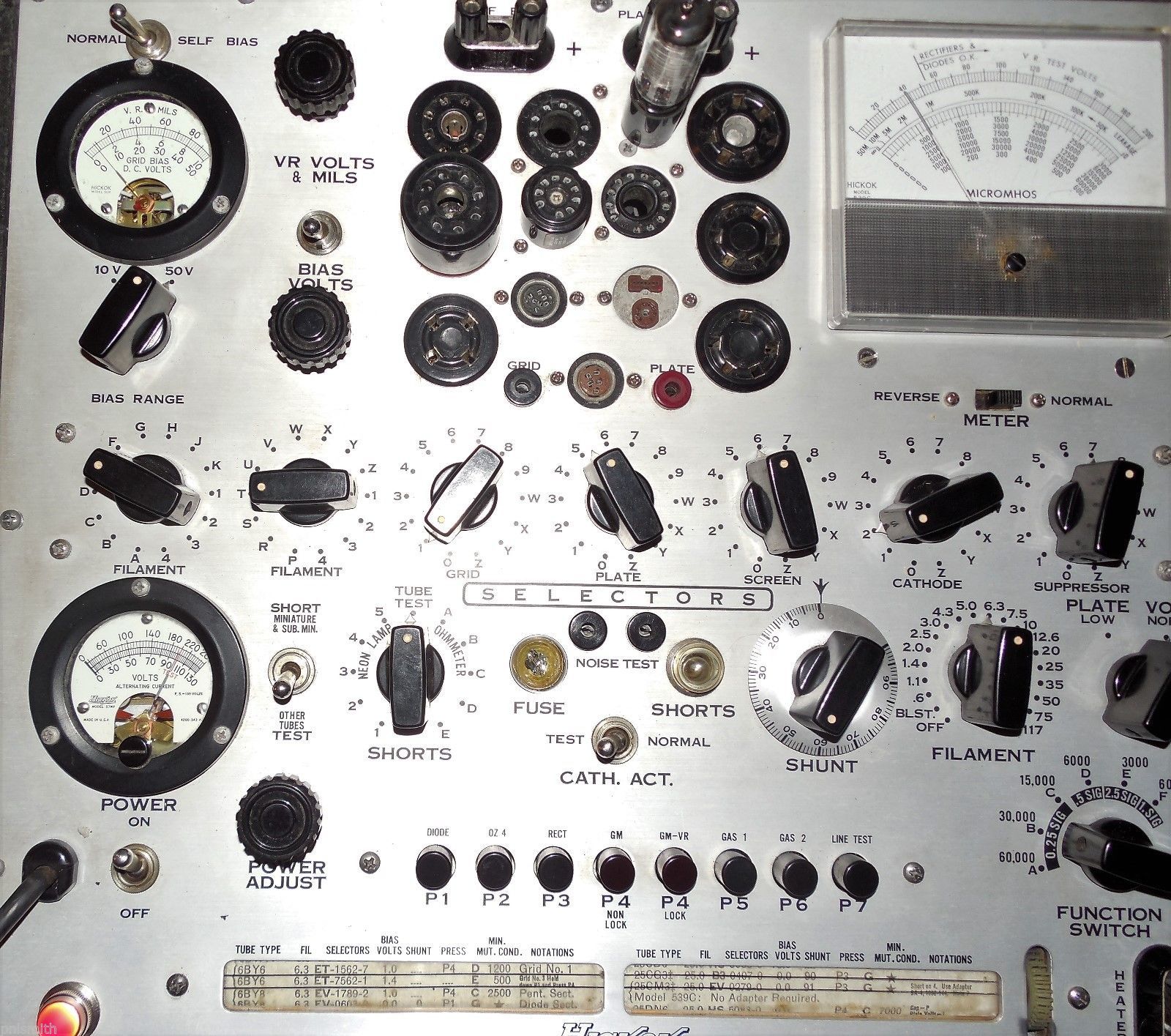 Hickok 539C tube tester