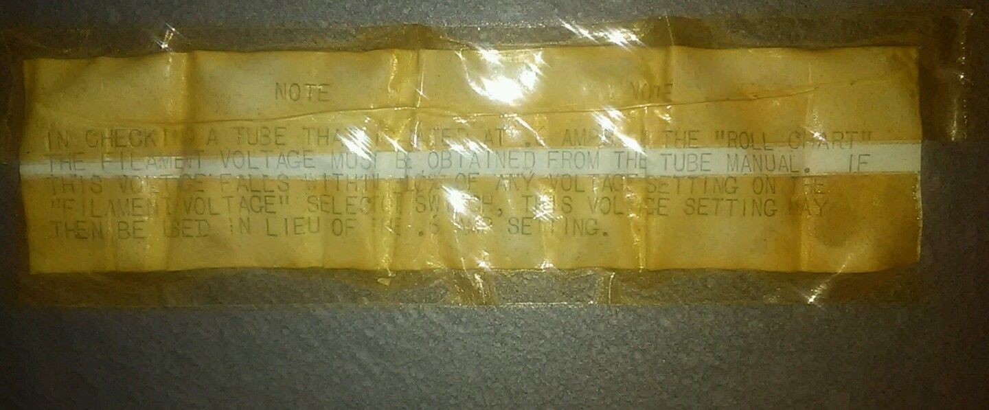 Weston 981 tube tester