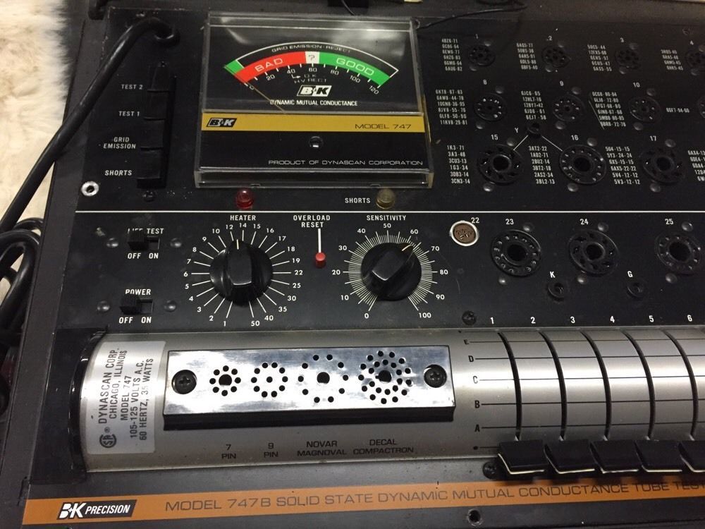 B&K 747B tube tester