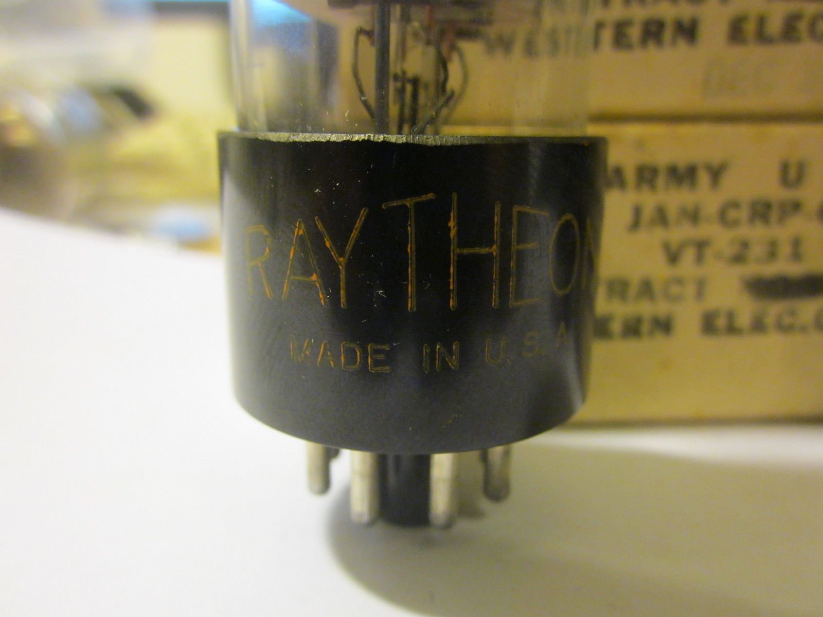 Raytheon VT-231 6SN7GT tube - Western Electric