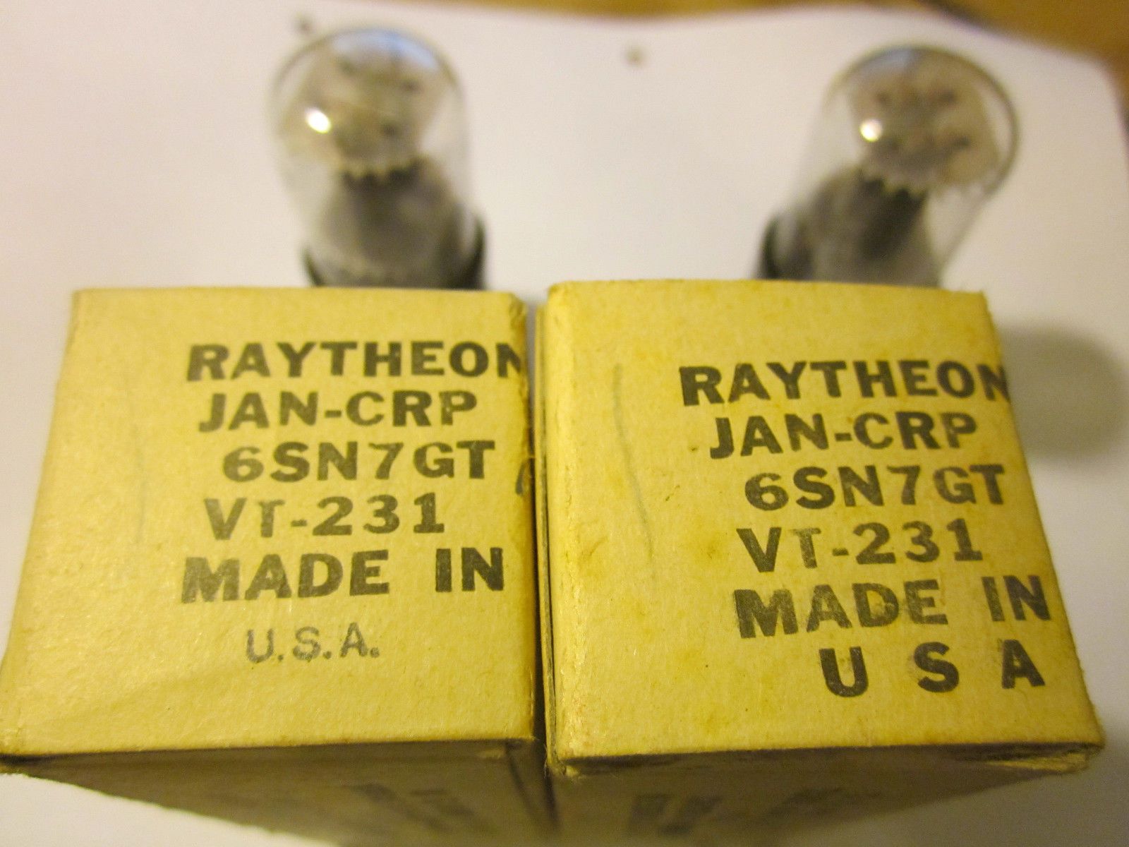 Raytheon VT-231 6SN7GT tube - Western Electric