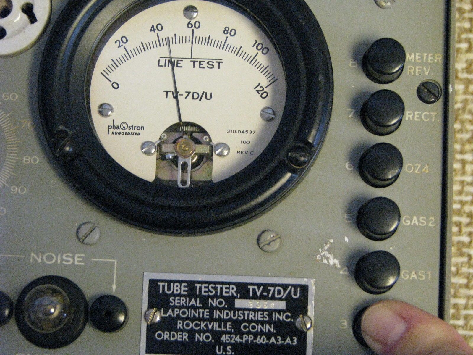 undefined TV-7D/U tube tester