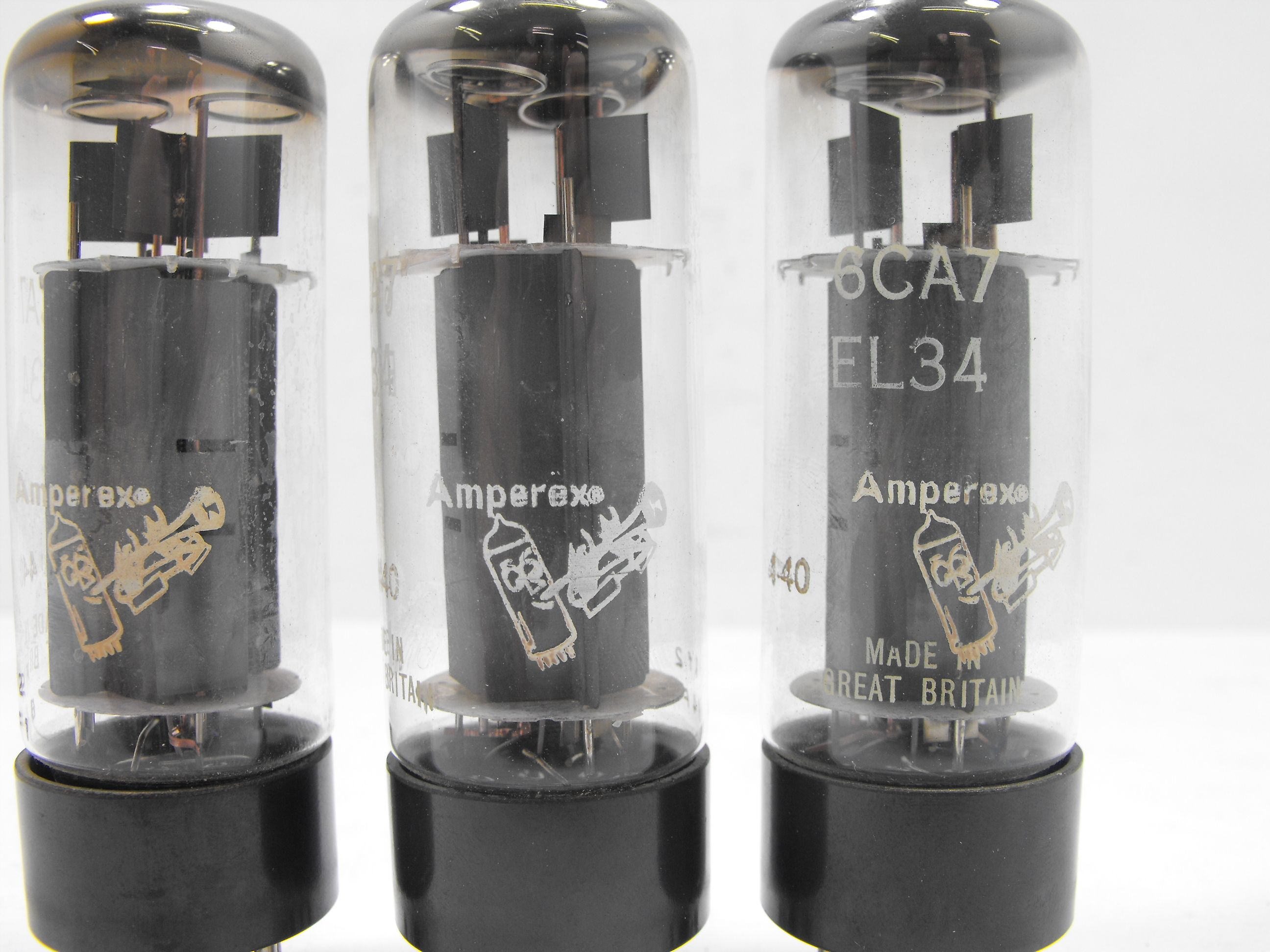 Amperex 6CA7 EL34 XF2 tube - Mullard
