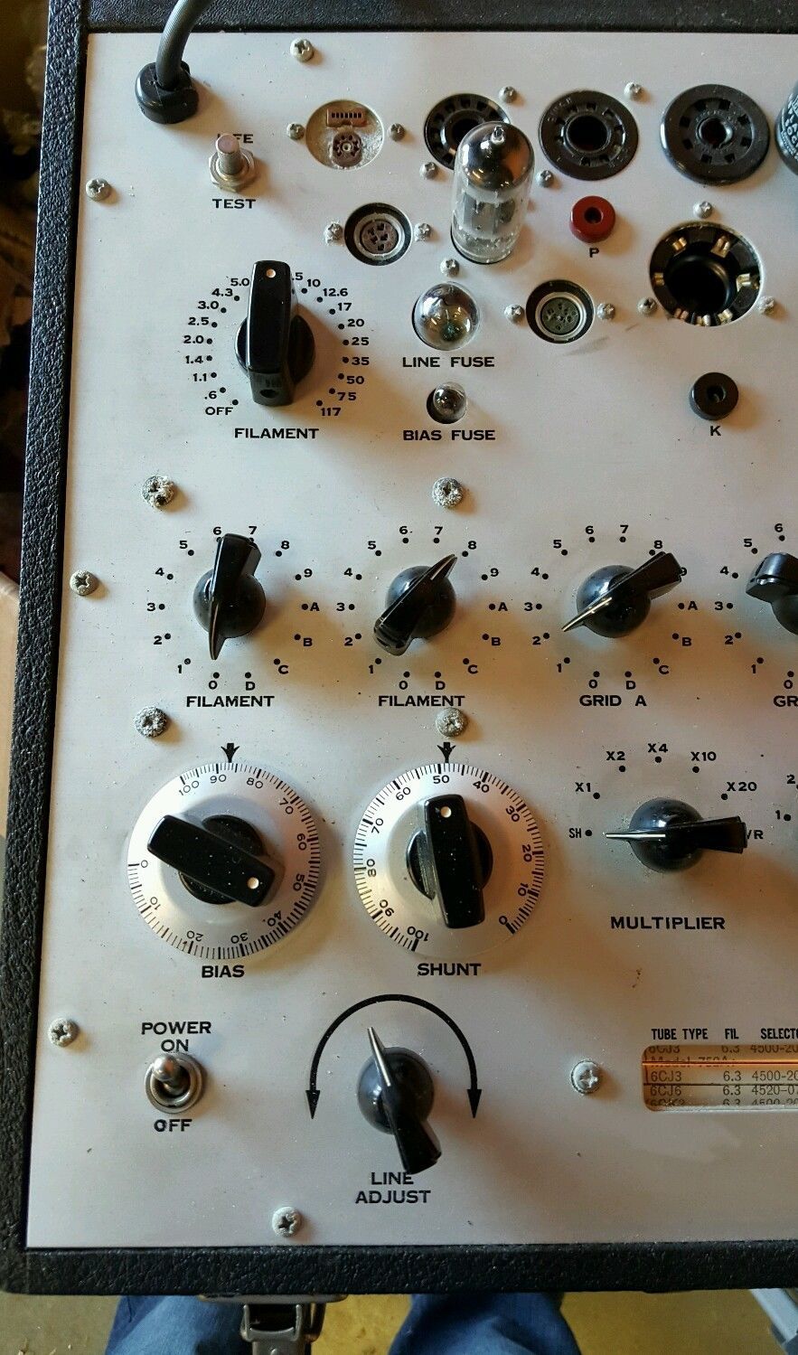 Hickok 752A tube tester