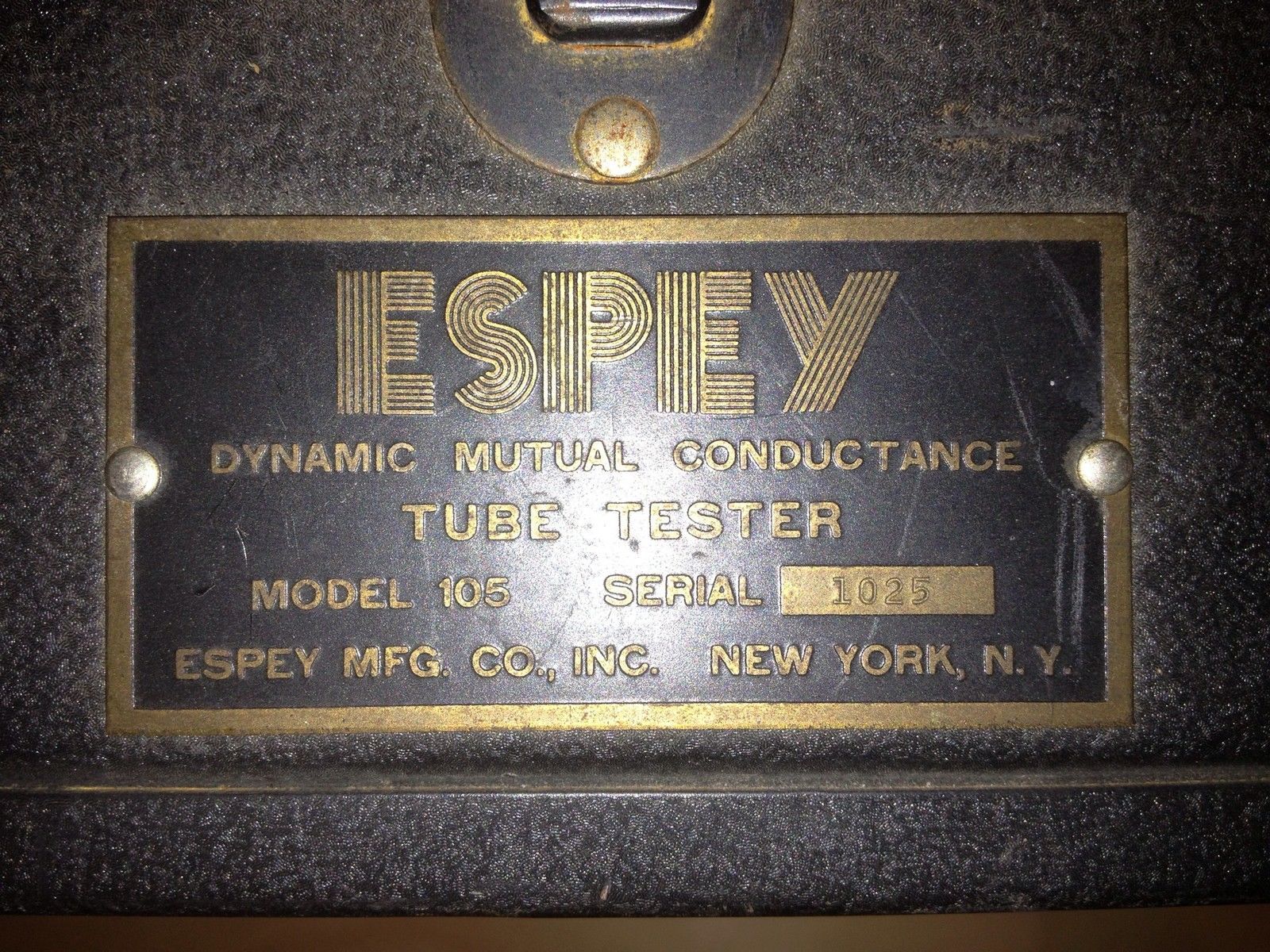 Espey 105 tube tester