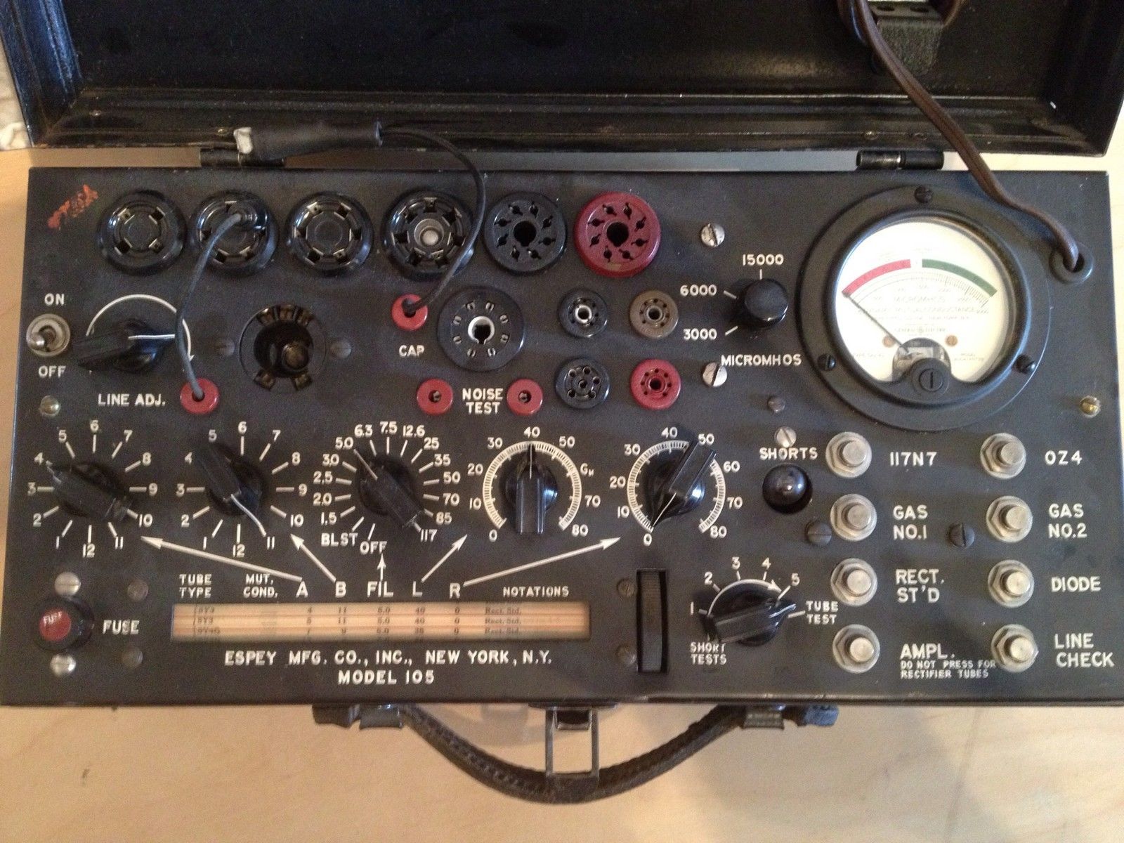 Espey 105 tube tester