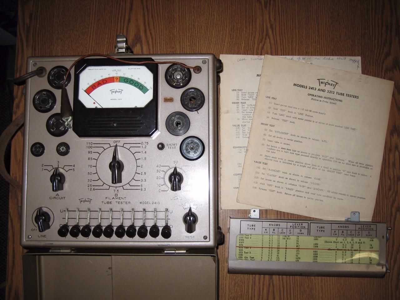 Triplet 2414 tube tester