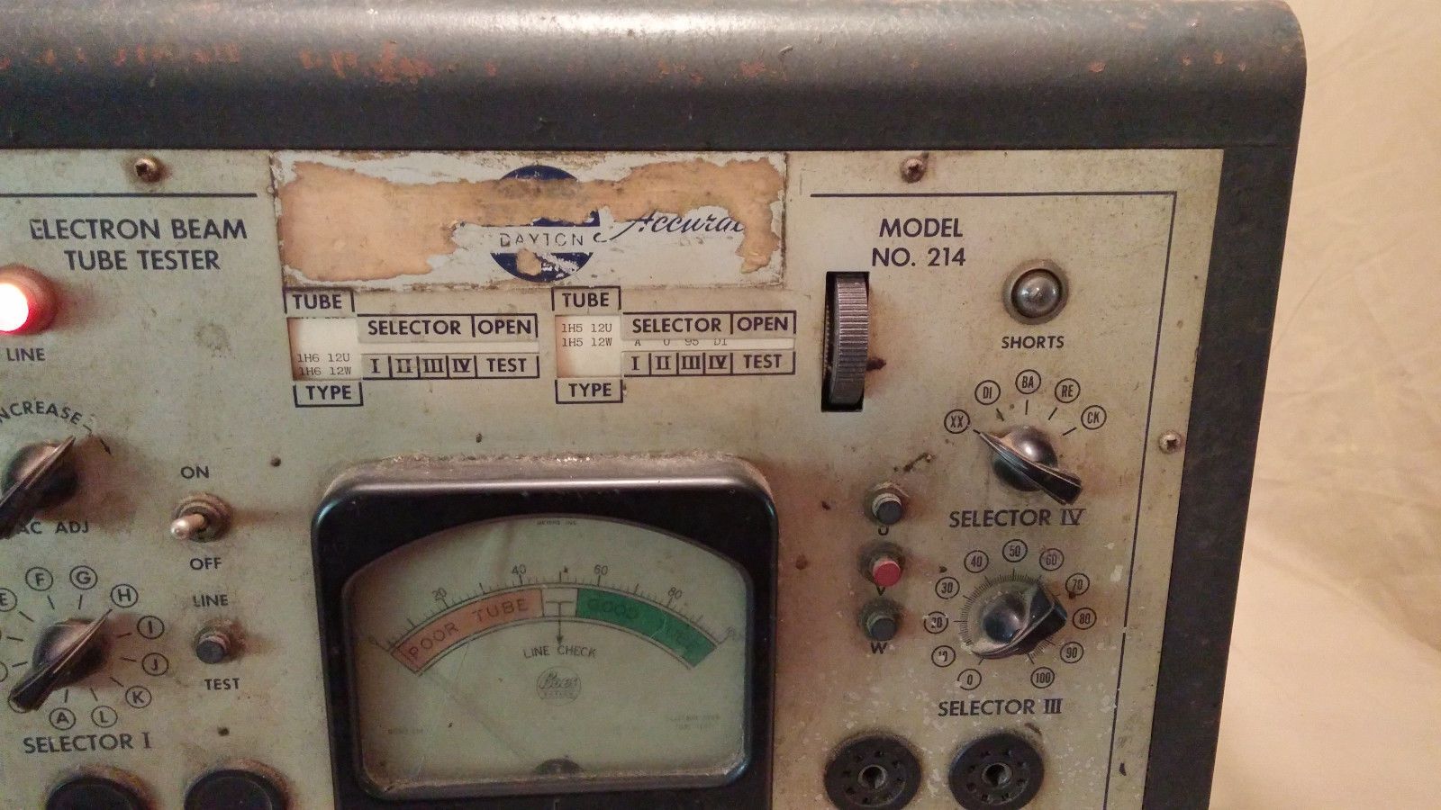 Boes 214 tube tester