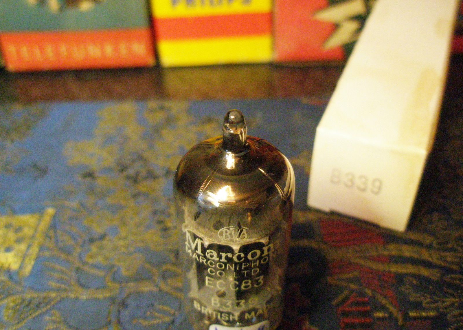 Marconi ECC83 B339 F91 tube - Mullard