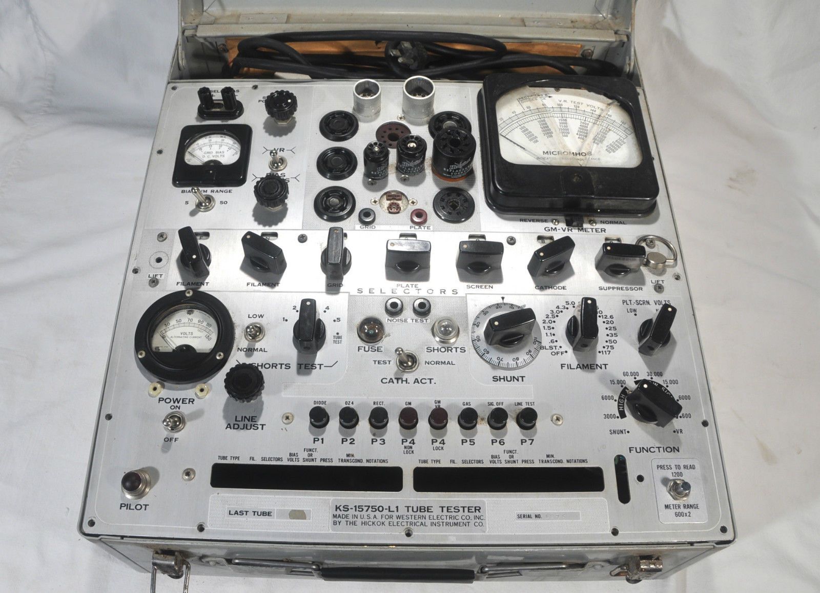 Western Electric KS-15750-L1 tube tester