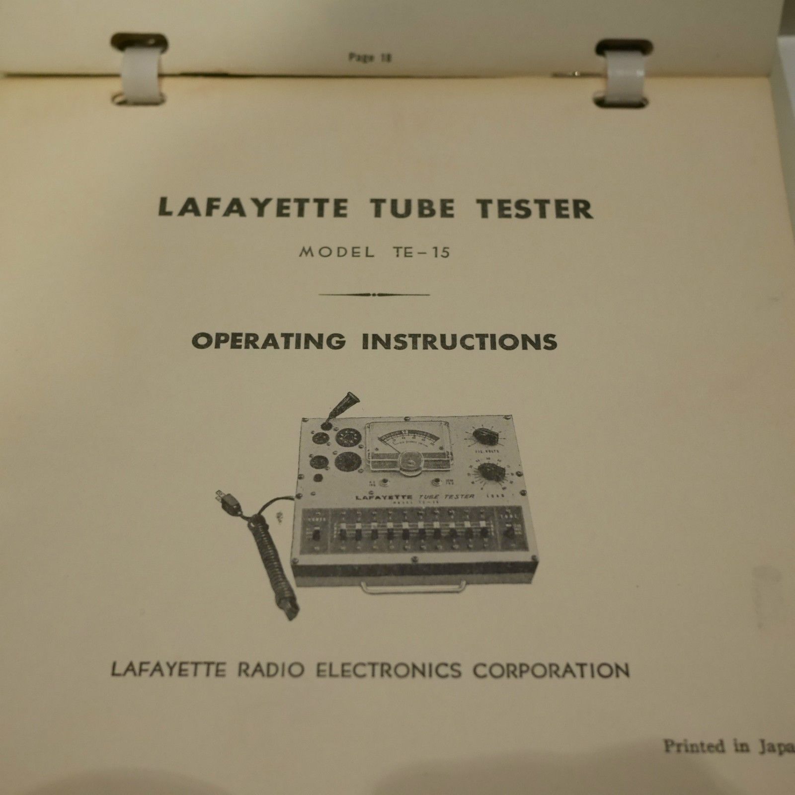 Lafayette TE-15 tube tester